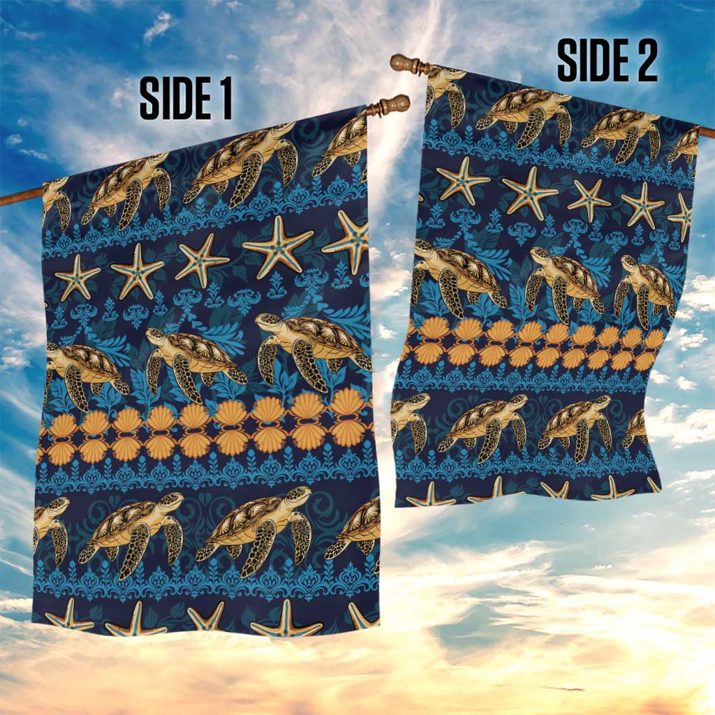 Hawaii Turtles Starfish Unique Pattern Garden Flag - Polynesian Pride