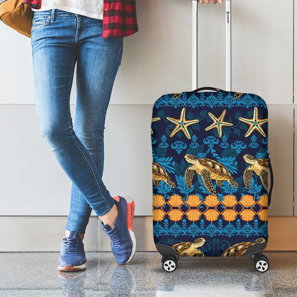 Hawaii Turtles Starfish Unique Pattern Luggage Cover - Polynesian Pride