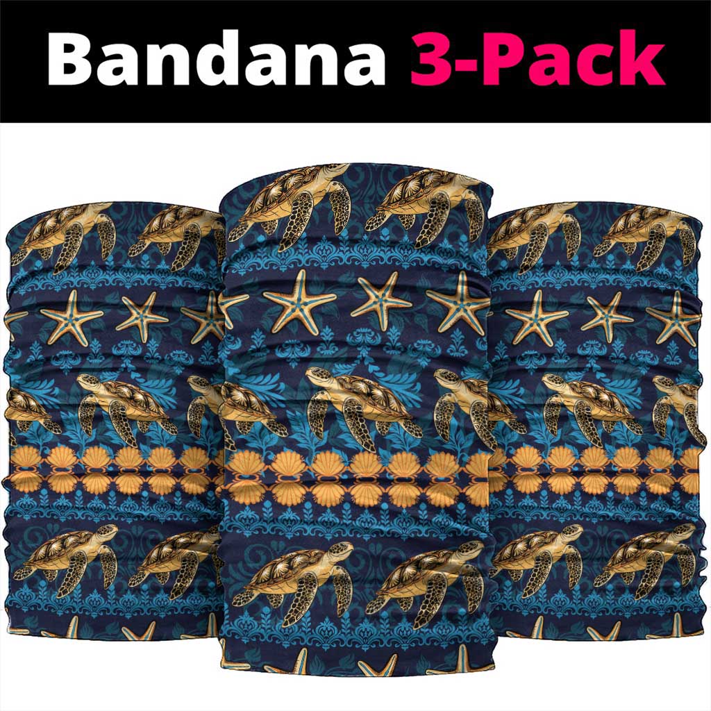 Hawaii Turtles Starfish Unique Pattern Neck Gaiter - Polynesian Pride