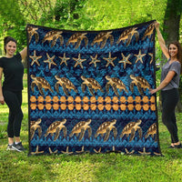 Hawaii Turtles Starfish Unique Pattern Quilt - Polynesian Pride