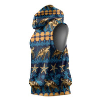 Hawaii Turtles Starfish Unique Pattern Sleeveless Hoodie LT01 - Polynesian Pride