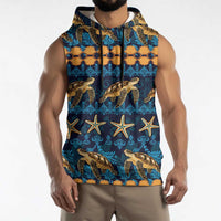 Hawaii Turtles Starfish Unique Pattern Sleeveless Hoodie LT01 - Polynesian Pride