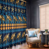 Hawaii Turtles Starfish Unique Pattern Window Curtain - Polynesian Pride