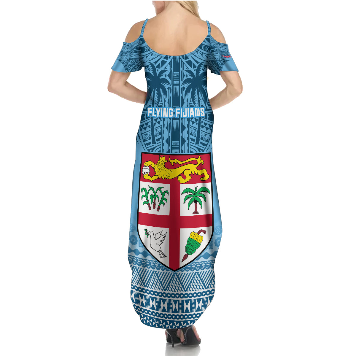 Fiji Rugby Family Matching Summer Maxi Dress and Hawaiian Shirt Fijian Go 2023 World Cup LT01 - Polynesian Pride