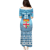 Custom Fiji Rugby Family Matching Puletasi Dress and Hawaiian Shirt Fijian Go 2023 World Cup LT01 - Polynesian Pride