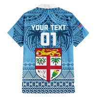 Custom Fiji Rugby Family Matching Short Sleeve Bodycon Dress and Hawaiian Shirt Fijian Go 2023 World Cup LT01 - Polynesian Pride