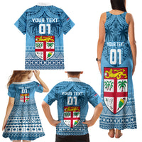 Custom Fiji Rugby Family Matching Tank Maxi Dress and Hawaiian Shirt Fijian Go 2023 World Cup LT01 - Polynesian Pride