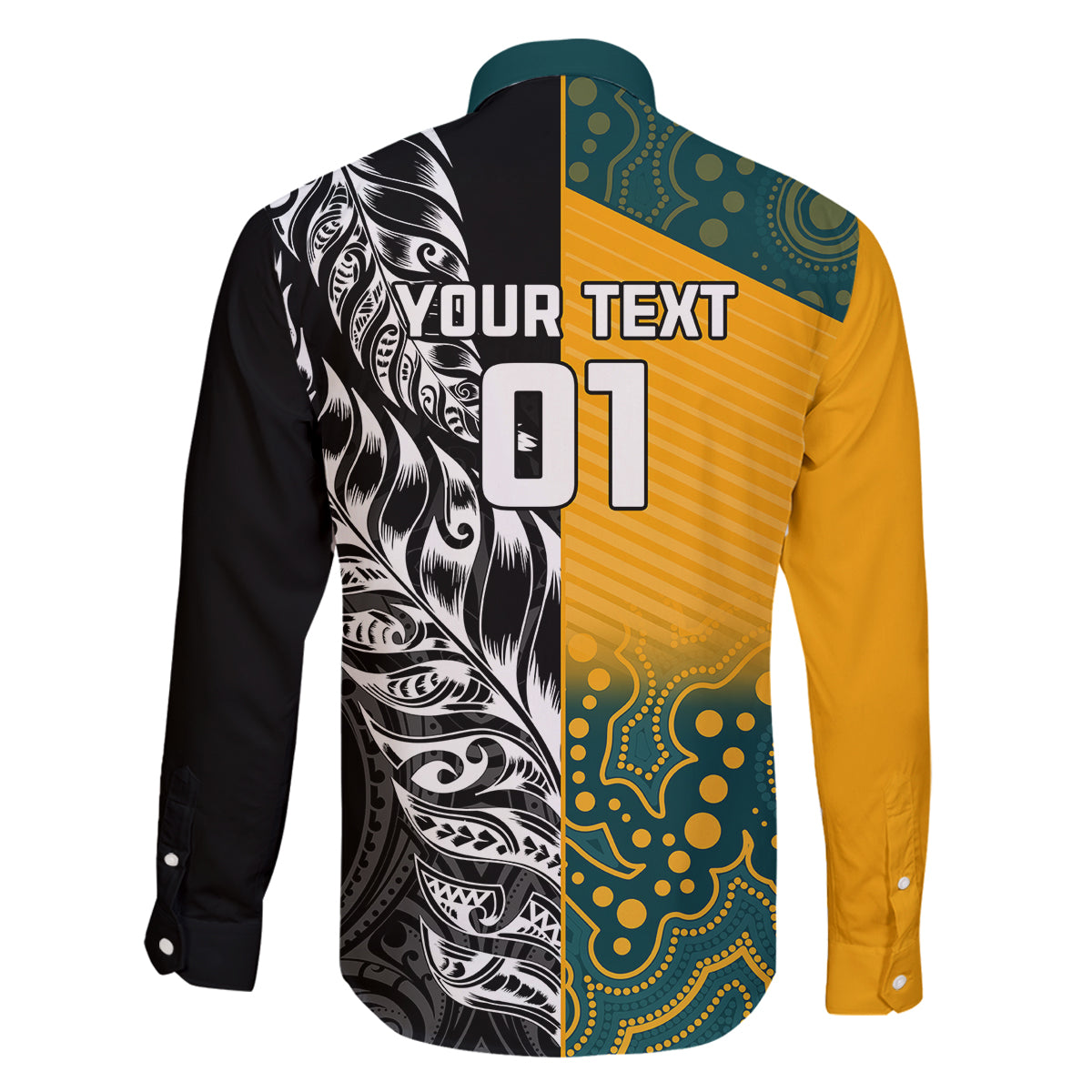 Custom New Zealand And Australia Rugby Family Matching Off Shoulder Long Sleeve Dress and Hawaiian Shirt Wallabies Kiwi Silver Fern 2023 World Cup LT01 - Polynesian Pride