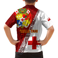 Tonga Rugby Family Matching Tank Maxi Dress and Hawaiian Shirt Tongan Go 2023 World Cup LT01 - Polynesian Pride