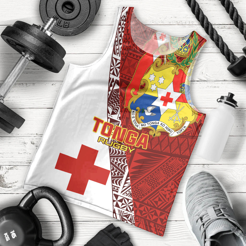 Tonga Rugby Men Tank Top Tongan Go 2023 World Cup LT01 Red - Polynesian Pride