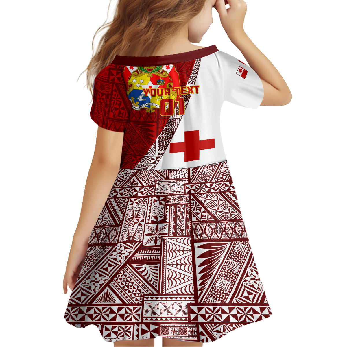 Custom Tonga Rugby Family Matching Off Shoulder Long Sleeve Dress and Hawaiian Shirt Tongan Go 2023 World Cup LT01 - Polynesian Pride