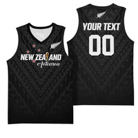 Custom Football New Zealand Basketball Jersey Aotearoa United Black Version LT01 - Polynesian Pride