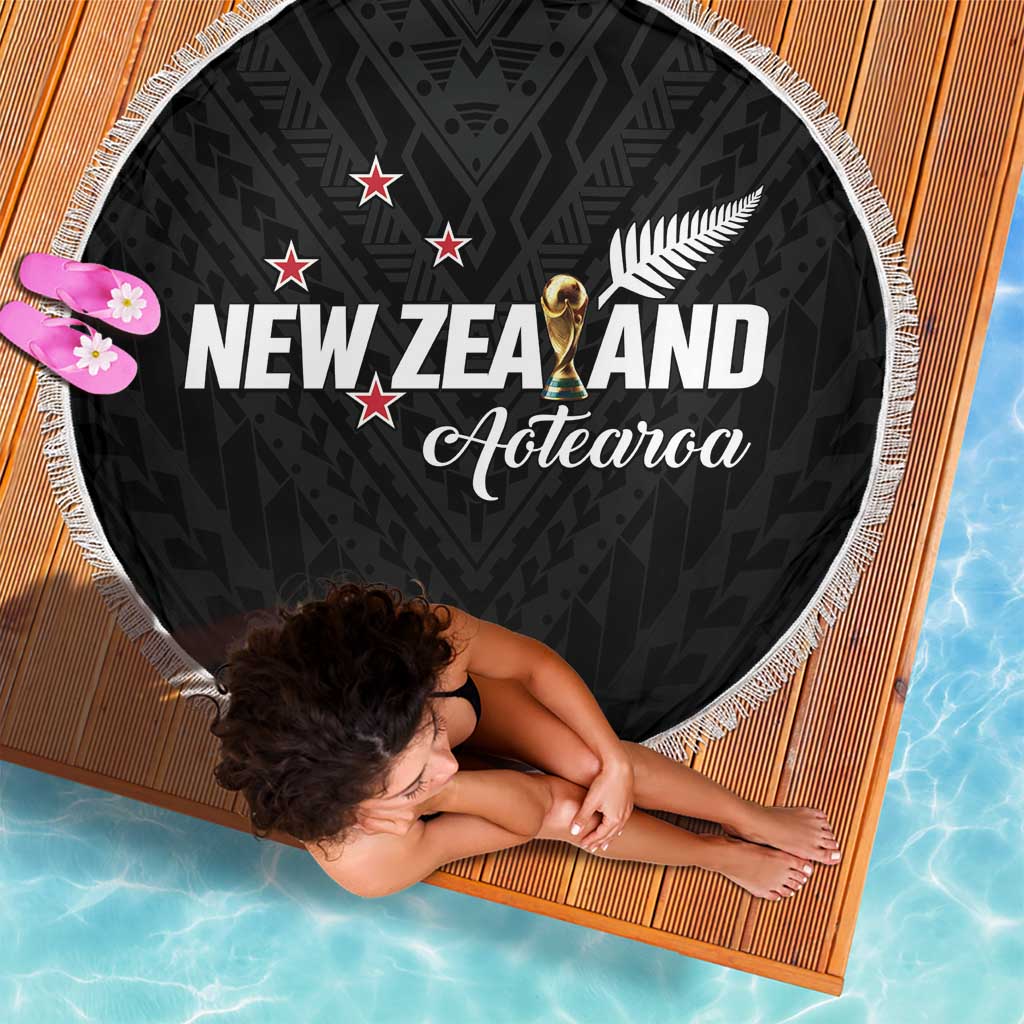 Football New Zealand Beach Blanket Aotearoa United Black Version LT01 - Polynesian Pride