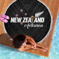 Football New Zealand Beach Blanket Aotearoa United Black Version LT01 - Polynesian Pride