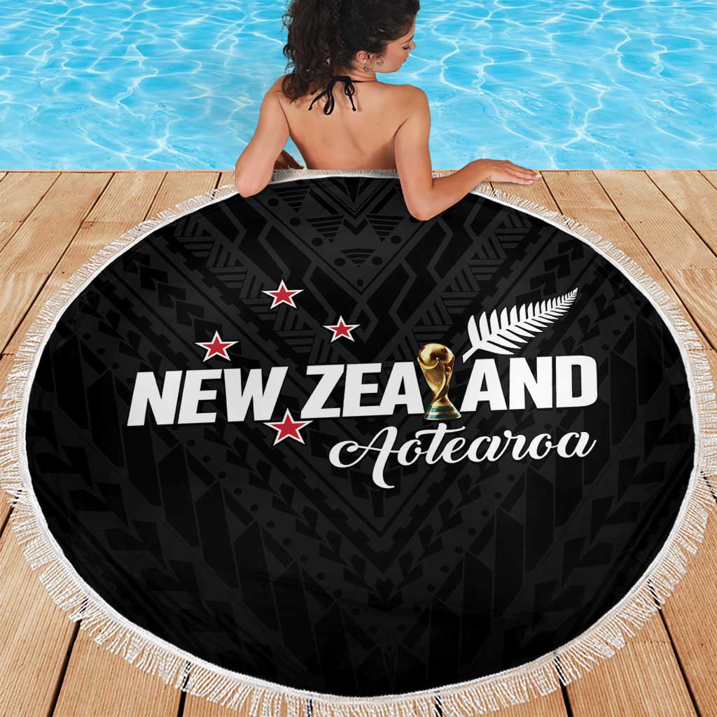 Football New Zealand Beach Blanket Aotearoa United Black Version LT01 - Polynesian Pride
