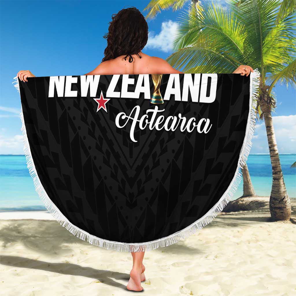 Football New Zealand Beach Blanket Aotearoa United Black Version LT01 - Polynesian Pride