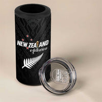 Custom Football New Zealand 4 in 1 Can Cooler Tumbler Aotearoa United Black Version LT01 - Polynesian Pride