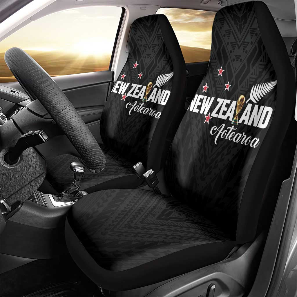 Football New Zealand Car Seat Cover Aotearoa United Black Version LT01 - Polynesian Pride