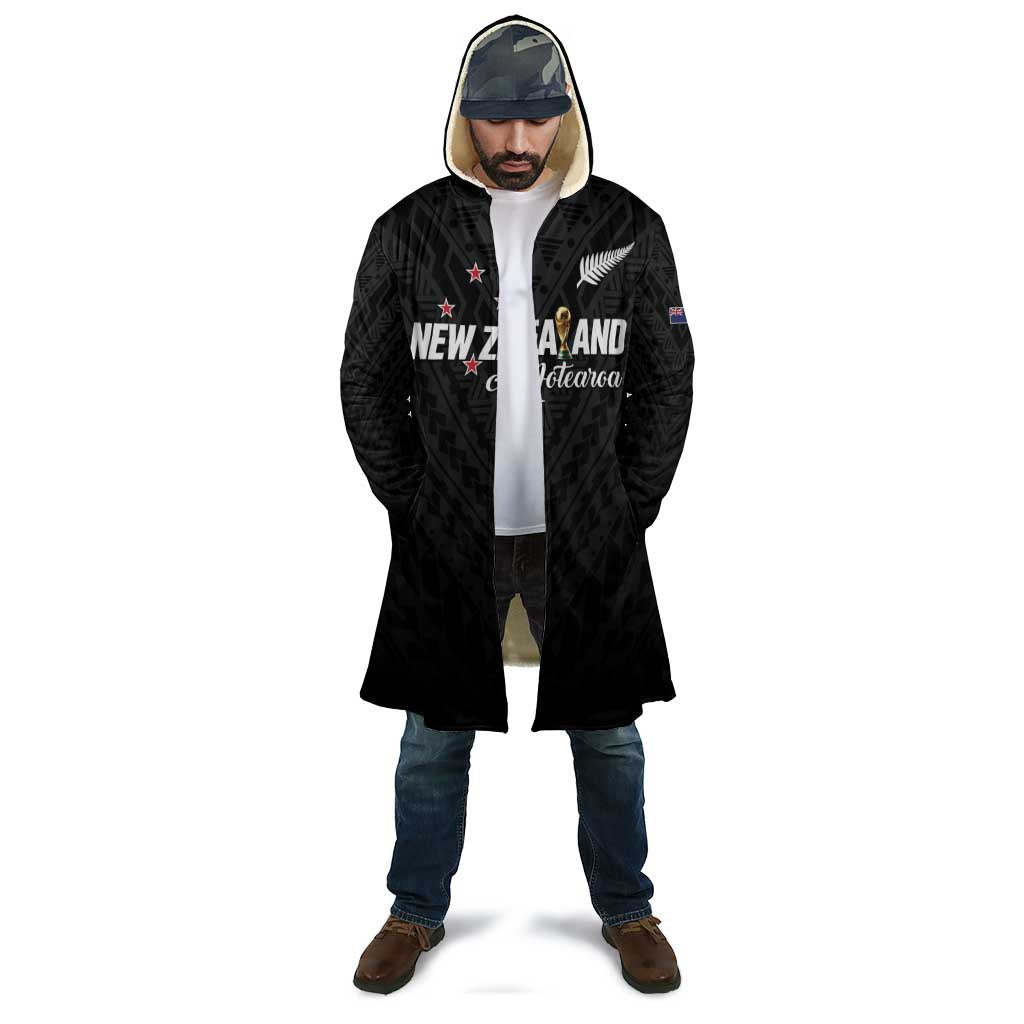 Custom Football New Zealand Cloak Aotearoa United Black Version - Polynesian Pride