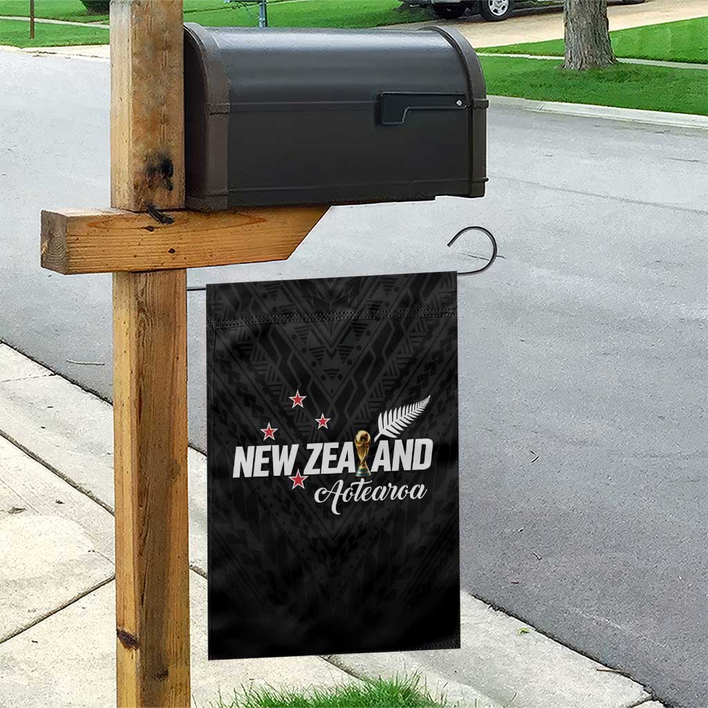 Football New Zealand Garden Flag Aotearoa United Black Version LT01 - Polynesian Pride