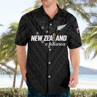 Custom Football New Zealand Hawaiian Shirt Aotearoa United Black Version LT01 - Polynesian Pride