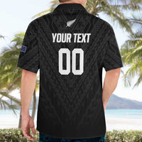 Custom Football New Zealand Hawaiian Shirt Aotearoa United Black Version LT01 - Polynesian Pride