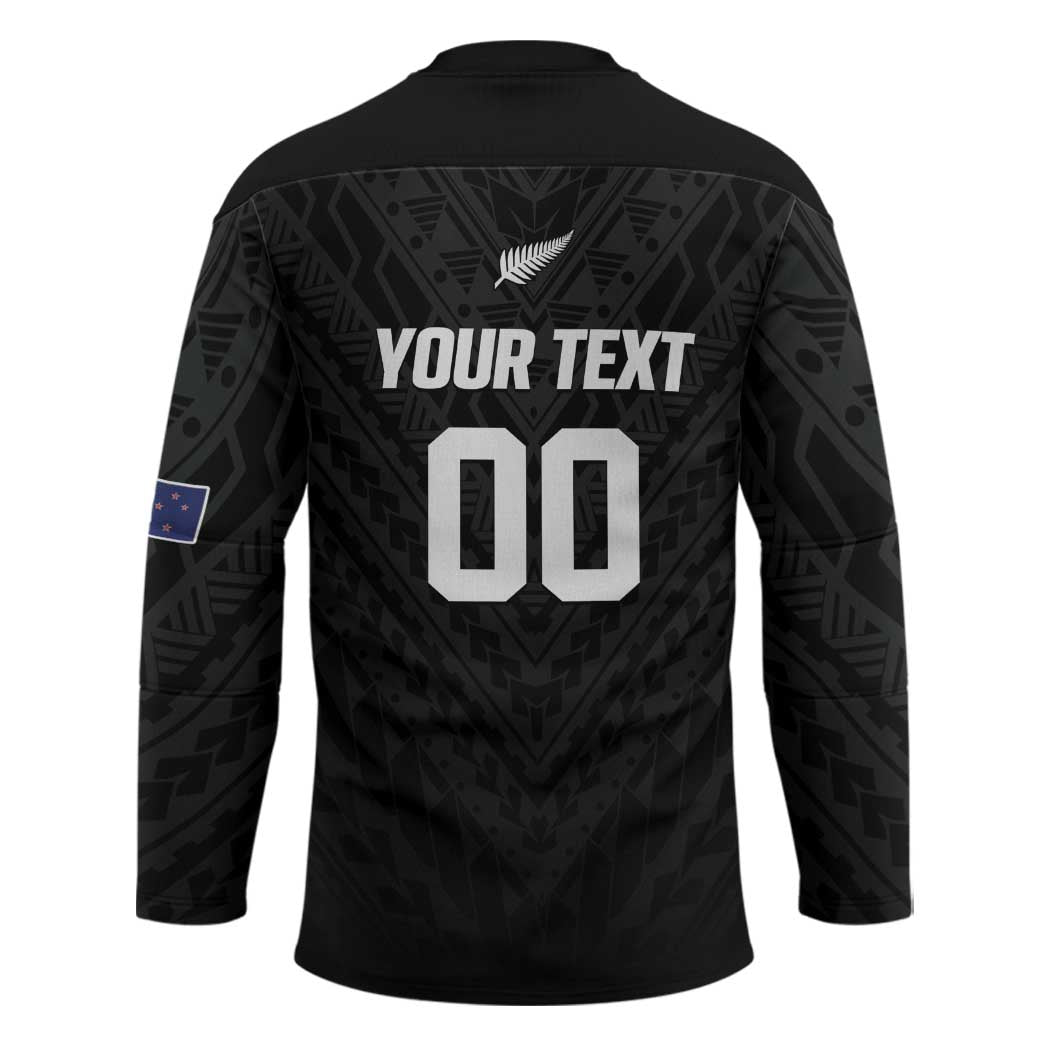Custom Football New Zealand Hockey Jersey Aotearoa United Black Version LT01 - Polynesian Pride