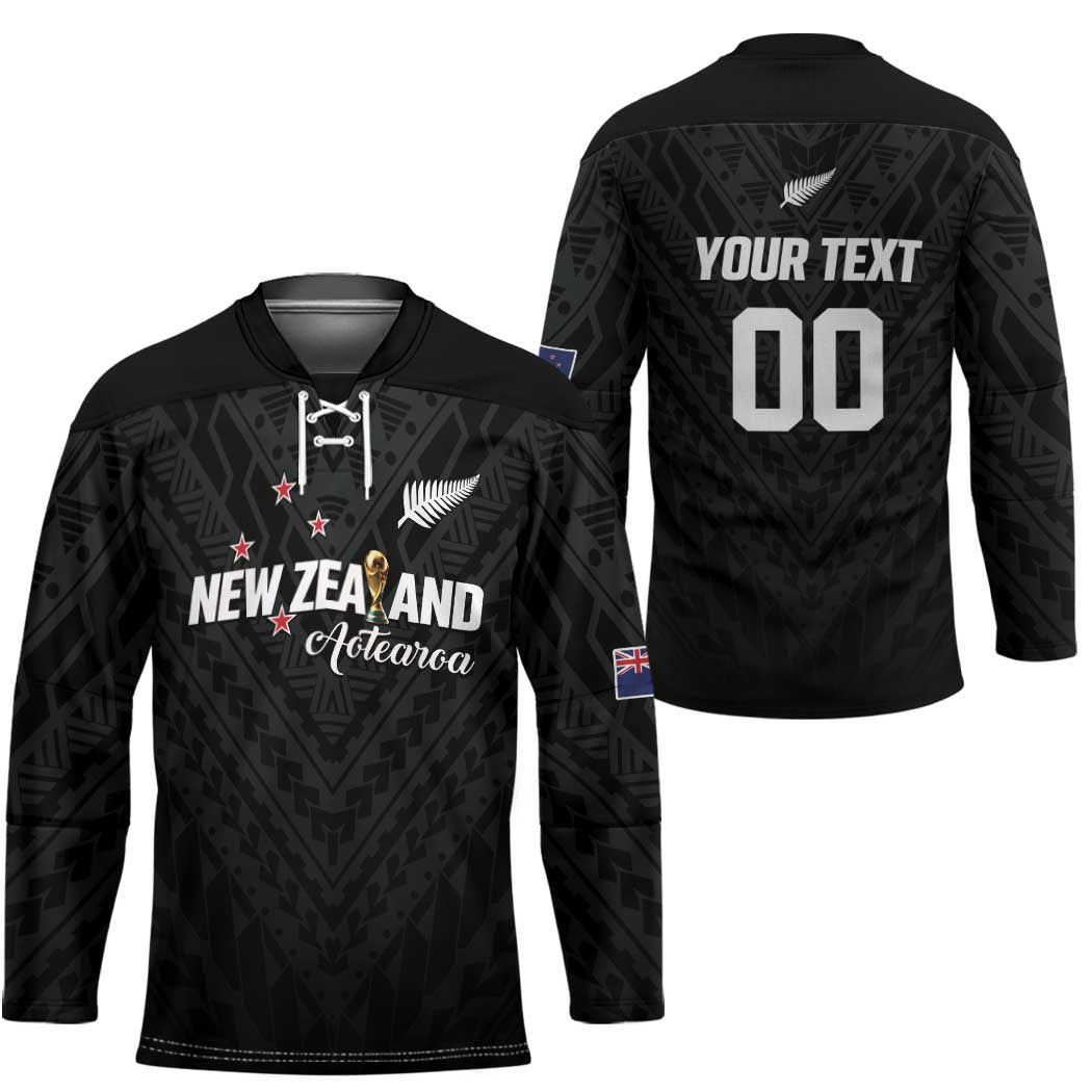 Custom Football New Zealand Hockey Jersey Aotearoa United Black Version LT01 - Polynesian Pride