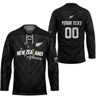 Custom Football New Zealand Hockey Jersey Aotearoa United Black Version LT01 - Polynesian Pride
