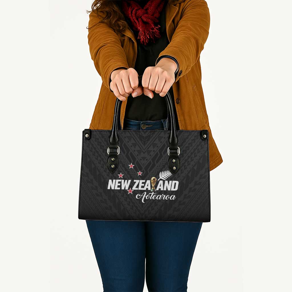 Football New Zealand Leather Bag Aotearoa United Black Version - Polynesian Pride