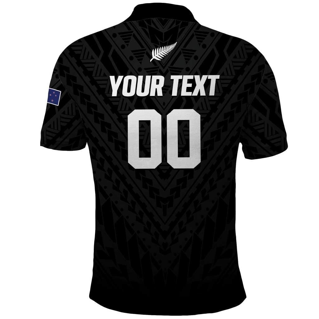 Custom Football New Zealand Polo Shirt Aotearoa United Black Version LT01 - Polynesian Pride