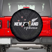 Football New Zealand Spare Tire Cover Aotearoa United Black Version LT01 - Polynesian Pride