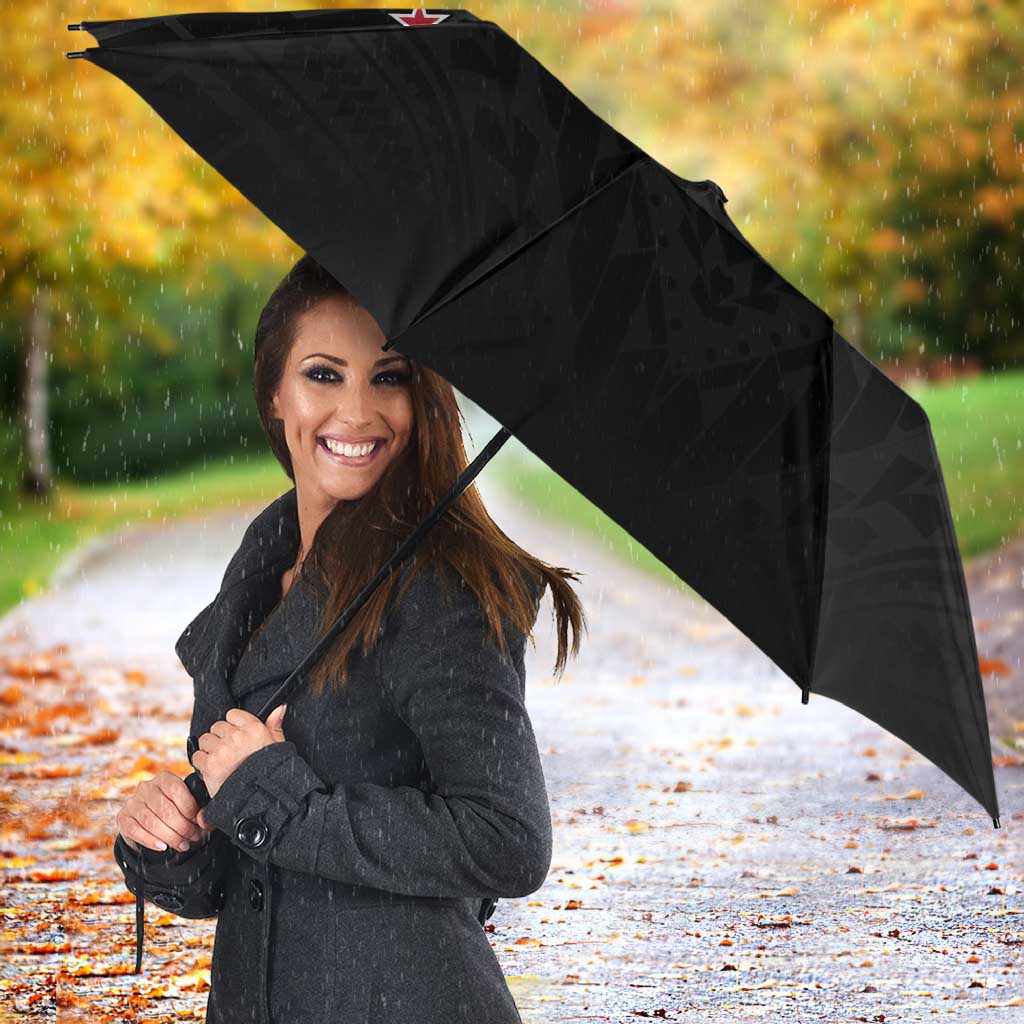Football New Zealand Umbrella Aotearoa United Black Version - Polynesian Pride