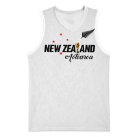 Custom Football New Zealand Basketball Jersey Aotearoa United White Version LT01 Unisex White - Polynesian Pride