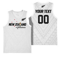 Custom Football New Zealand Basketball Jersey Aotearoa United White Version LT01 - Polynesian Pride