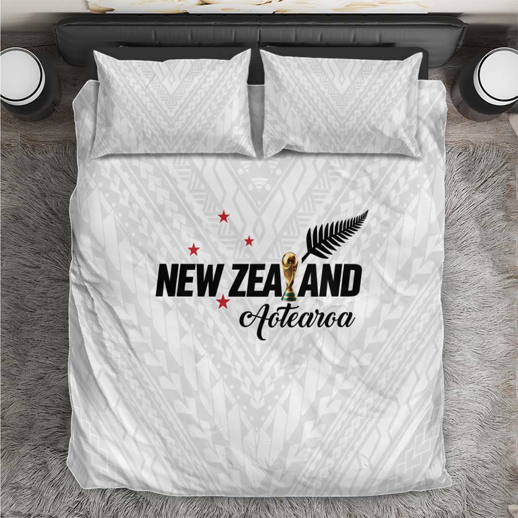 Football New Zealand Bedding Set Aotearoa United White Version LT01 White - Polynesian Pride