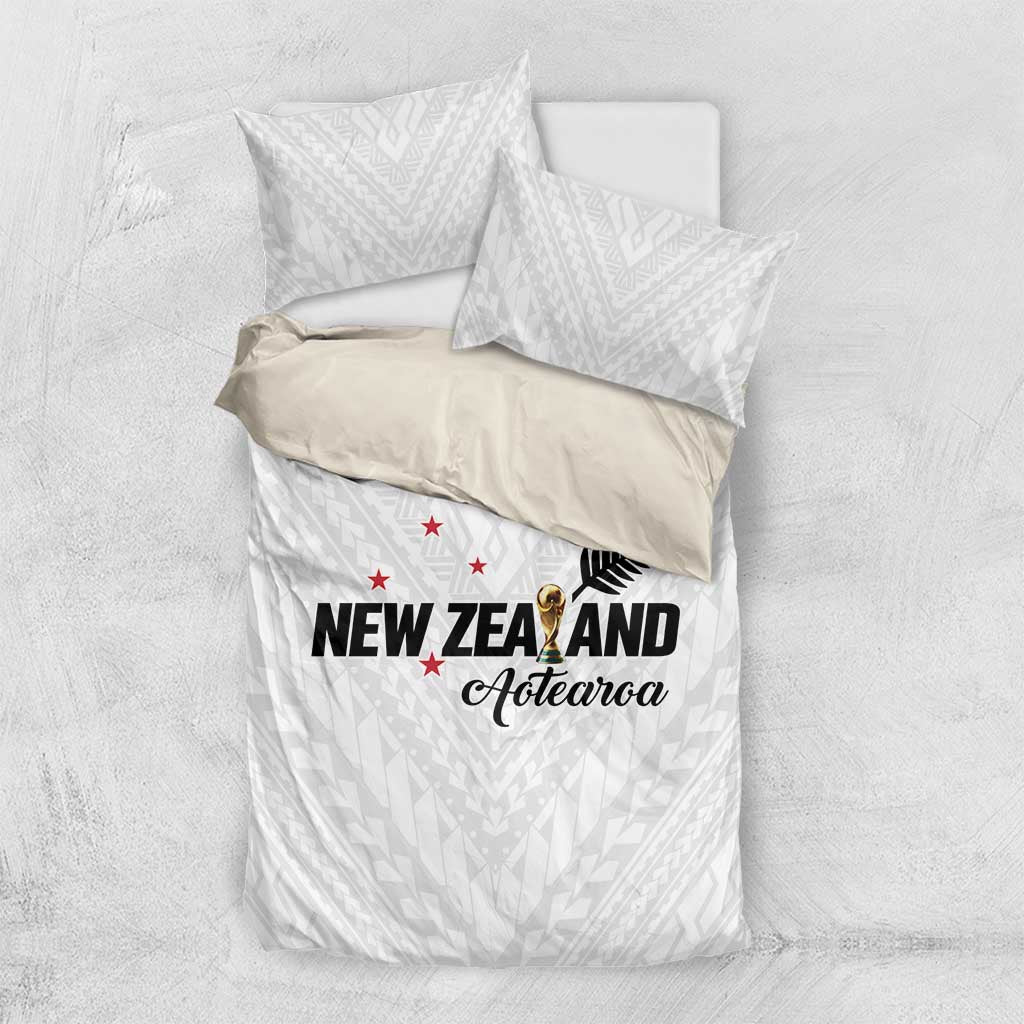 Football New Zealand Bedding Set Aotearoa United White Version LT01 US Twin 172cm x 218cm White - Polynesian Pride