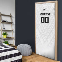 Custom Football New Zealand Door Cover Aotearoa United White Version LT01 - Polynesian Pride