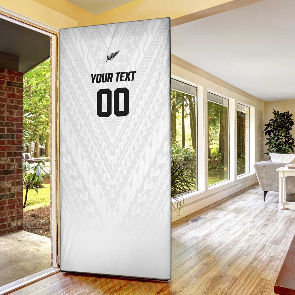 Custom Football New Zealand Door Cover Aotearoa United White Version LT01 - Polynesian Pride