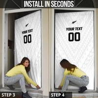Custom Football New Zealand Door Cover Aotearoa United White Version LT01 - Polynesian Pride