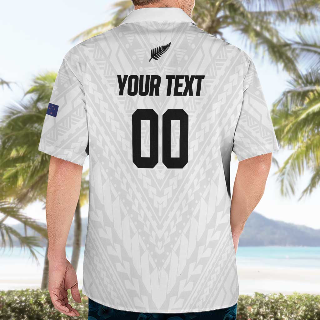 Custom Football New Zealand Hawaiian Shirt Aotearoa United White Version LT01 - Polynesian Pride