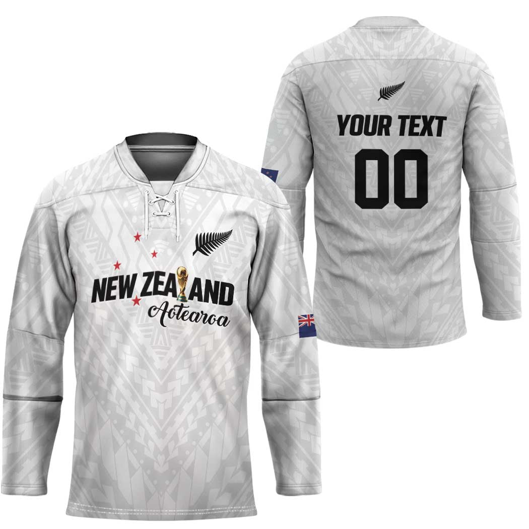 Custom Football New Zealand Hockey Jersey Aotearoa United White Version LT01 - Polynesian Pride