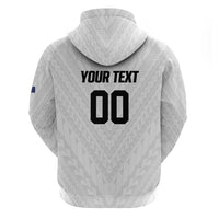 Custom Football New Zealand Hoodie Aotearoa United White Version LT01 - Polynesian Pride