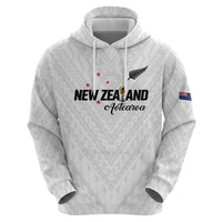 Custom Football New Zealand Hoodie Aotearoa United White Version LT01 - Polynesian Pride