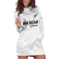 Custom Football New Zealand Hoodie Dress Aotearoa United White Version LT01 White - Polynesian Pride