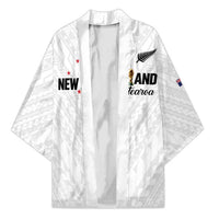 Custom Football New Zealand Kimono Aotearoa United White Version LT01 Unisex White - Polynesian Pride