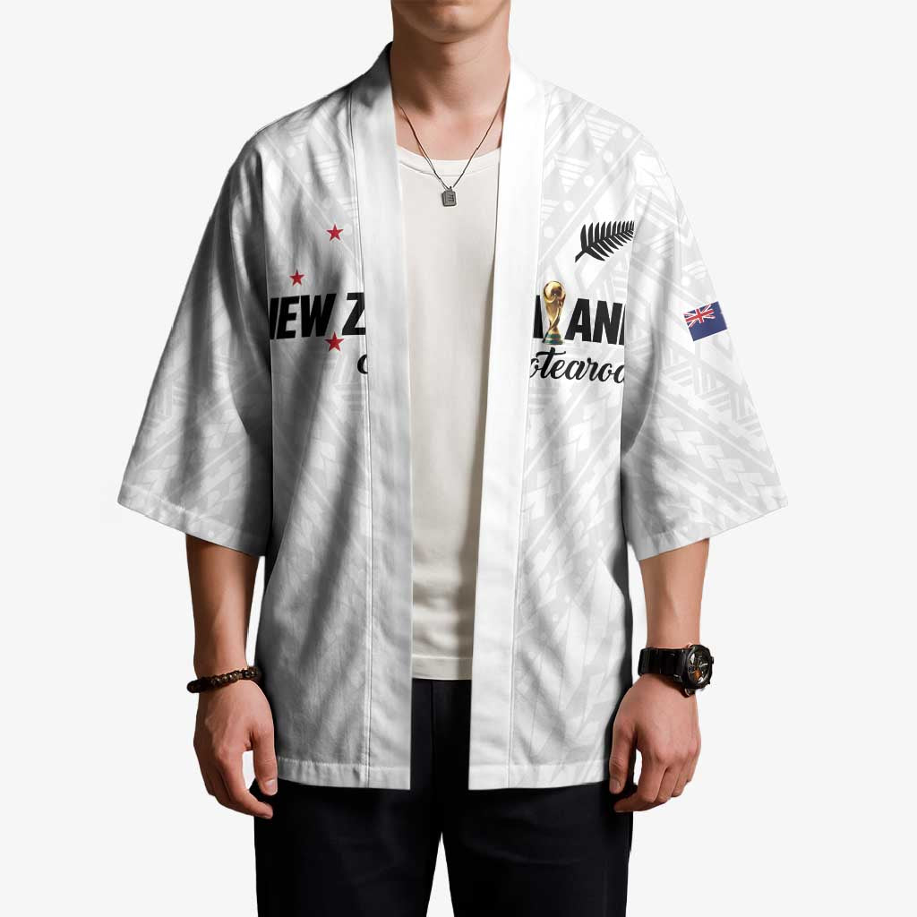 Custom Football New Zealand Kimono Aotearoa United White Version LT01 - Polynesian Pride