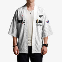 Custom Football New Zealand Kimono Aotearoa United White Version LT01 - Polynesian Pride
