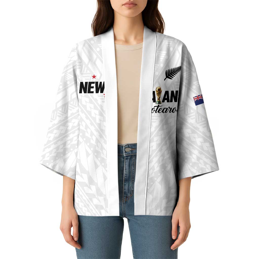 Custom Football New Zealand Kimono Aotearoa United White Version LT01 - Polynesian Pride
