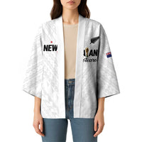 Custom Football New Zealand Kimono Aotearoa United White Version LT01 - Polynesian Pride